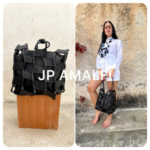 Atena leather bag_ borsa in pelle- made in  Italy - JP Amalfi