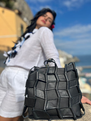 Open image in slideshow, Atena leather bag_ borsa in pelle- made in  Italy - JP Amalfi
