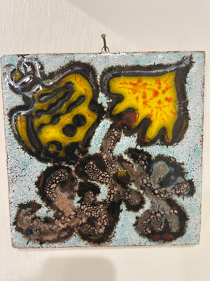 "Lettino e ombrellone"  - handmade ceramic tile - JP Amalfi