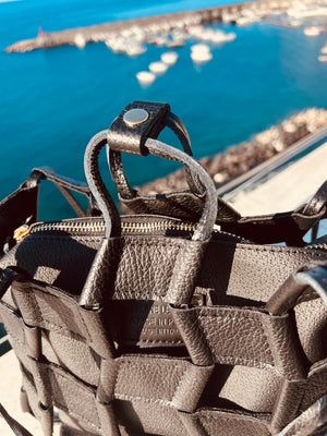 Atena leather bag_ borsa in pelle- made in  Italy - JP Amalfi