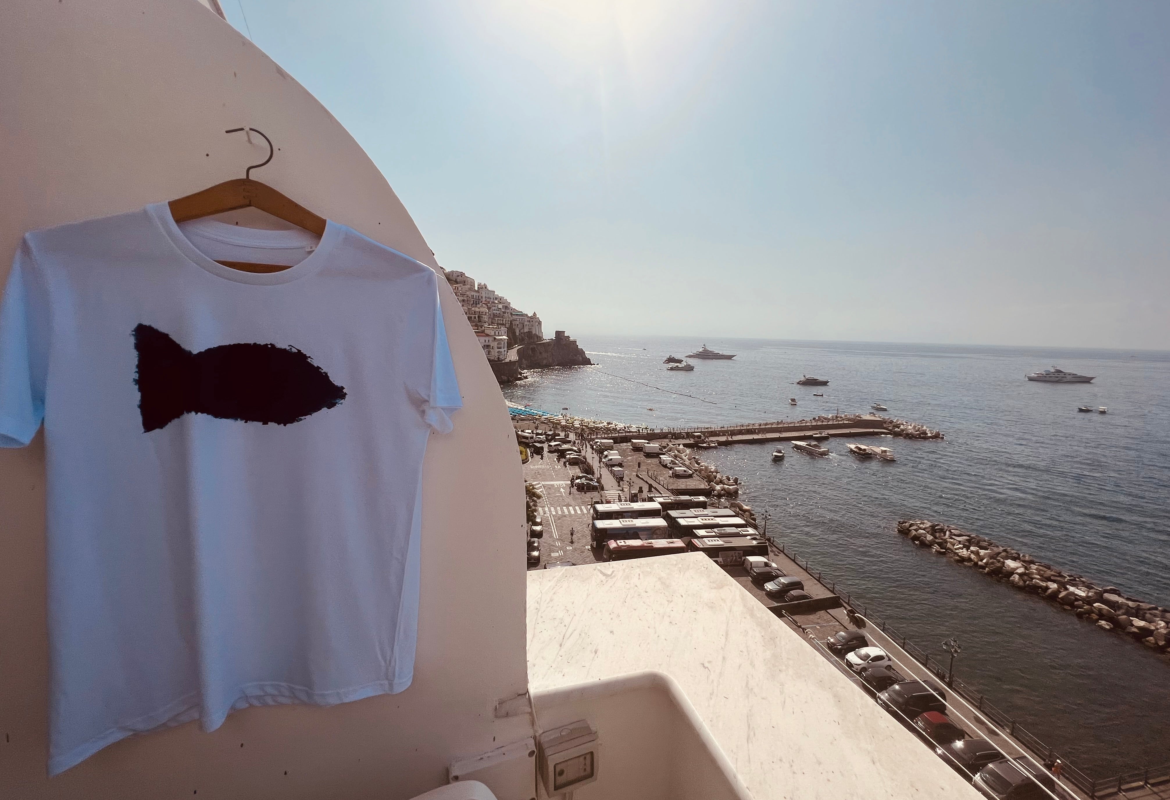 Copia del The Amalfi coast  "Pescione" t-shirt - white version - JP Amalfi