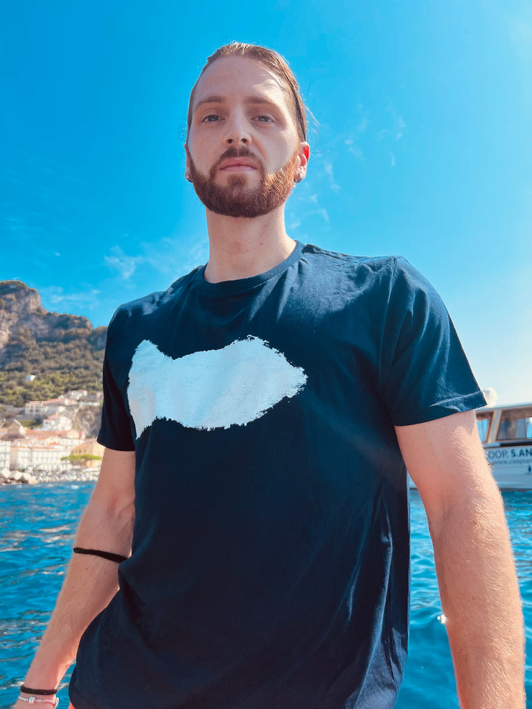 Navy blue "Pescione" t-shirt - JP Amalfi