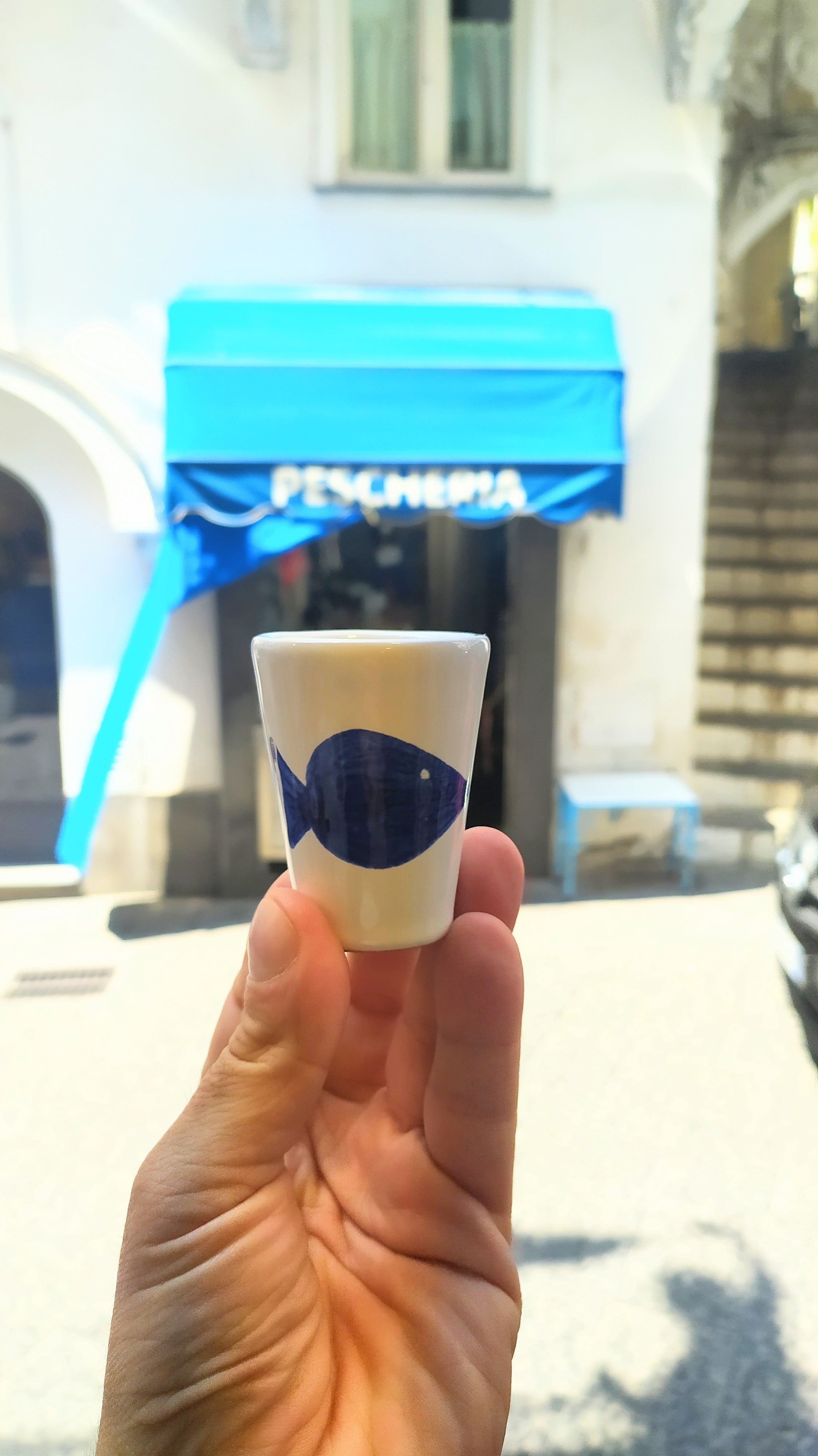 Ceramic cup for limoncello, coffee & eggs   (if u buy 4 have 1extra free) - JP Amalfi