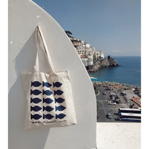 The Amalfi fish tote bag   (automatically 1 extra bag added for free by us to your order). - JP Amalfi